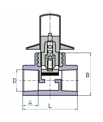 На фото Hi-Therm PP-R concealed valve with cover